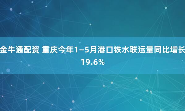 金牛通配资 重庆今年1—5月港口铁水联运量同比增长19.6%